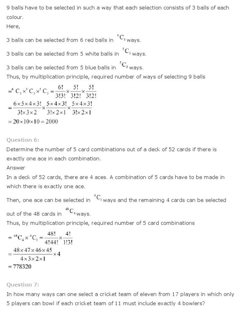 Maths Class 11 Chapter 6 Question Answer