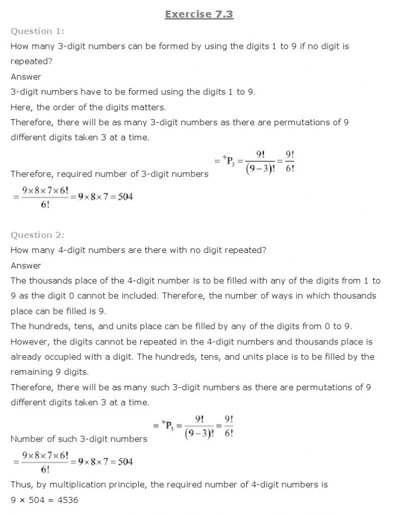 Maths Class 11 Chapter 6 Question Answer