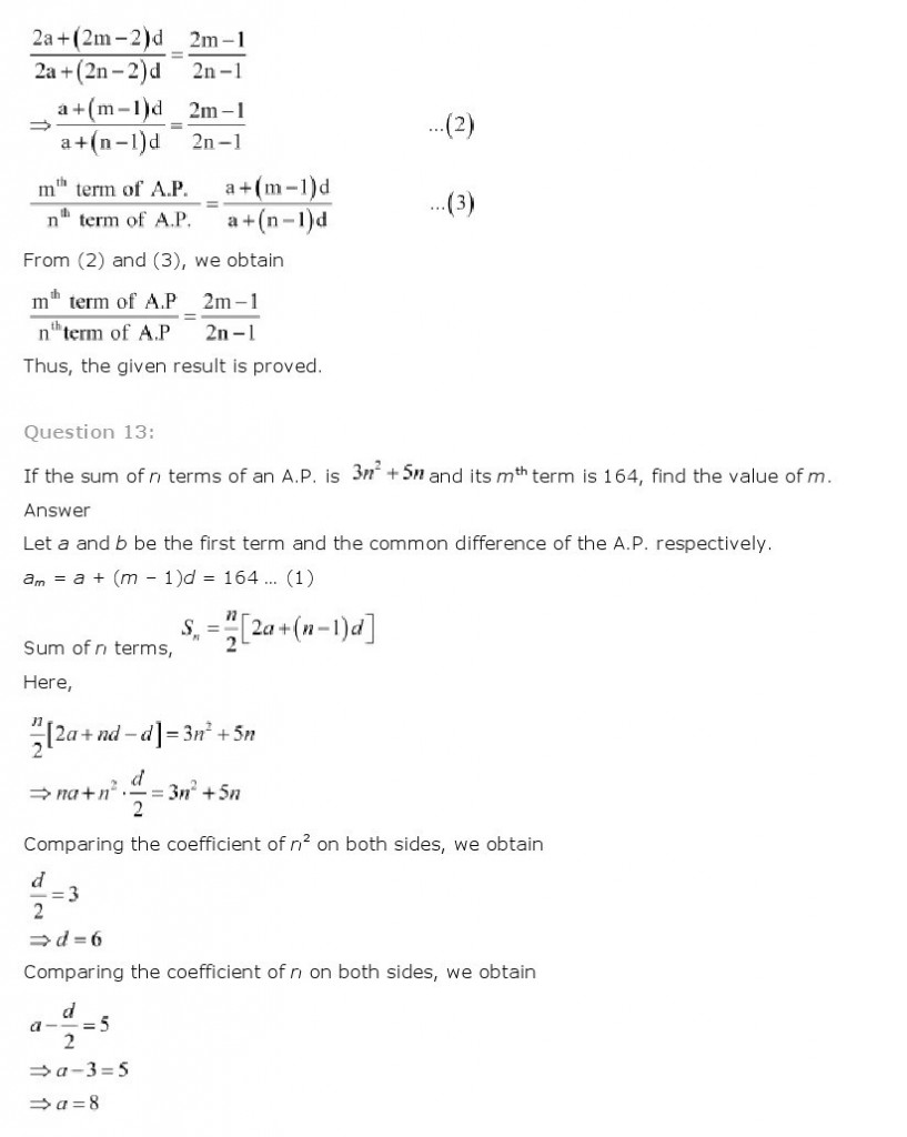 Sequences And Series, Class 11 Mathematics NCERT Solutions