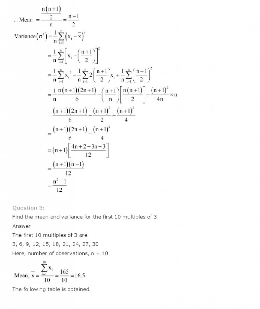 Statistics, Class 11 Mathematics NCERT Solutions