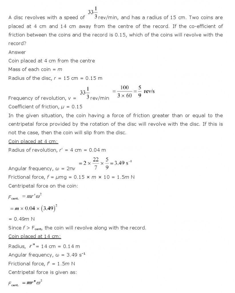 Laws Of Motion, Class 11 Physics NCERT Solutions